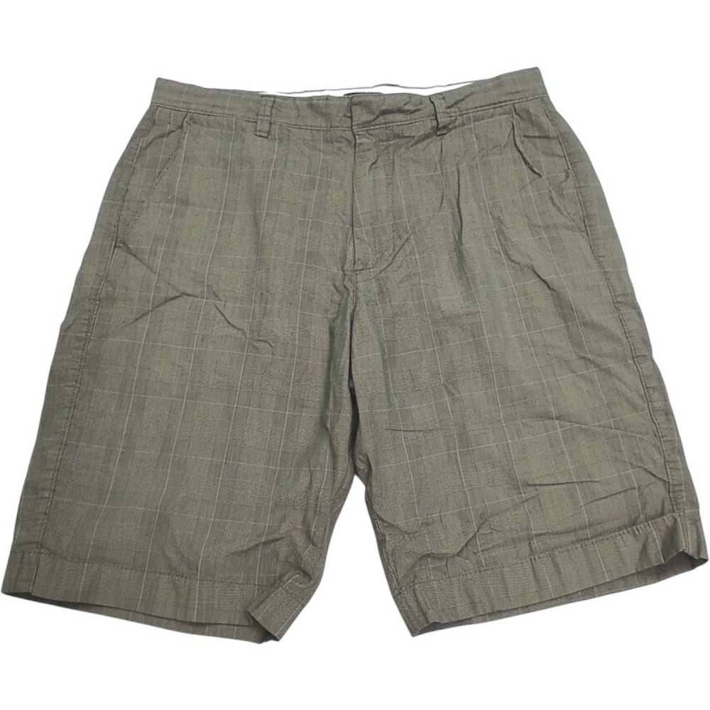 J.Crew Glen Plaid Shorts 32 Olive Green Grey Preppy Coastal Classic Z1157